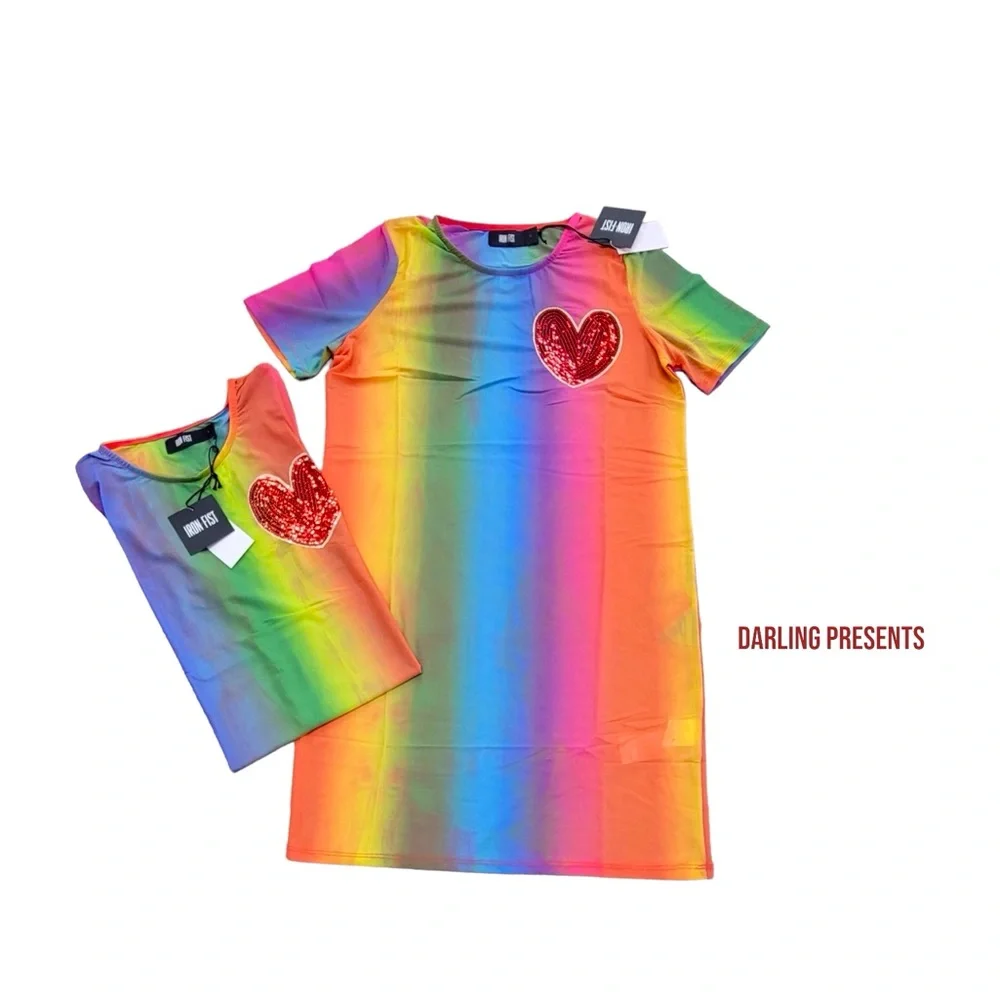 Iron Fist Somewhere Rainbow Dress Women Color Multi XL